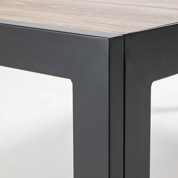 OVIALA - Table de jardin en aluminium et céramique 8 places 166 cm - Tivoli - large