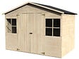 DECOR ET JARDIN - Abri de jardin Bois Lopun - Marron - L.289xH.210xP.202cm - vignette