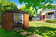 YARDMASTER - Abri de jardin en métal 106WGY - Marron - L.303xP.197xH.212cm - vignette
