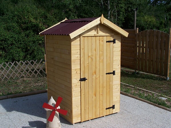 HABRITA - Abri de jardin - Bois - 16mm - 1.35m2 - large