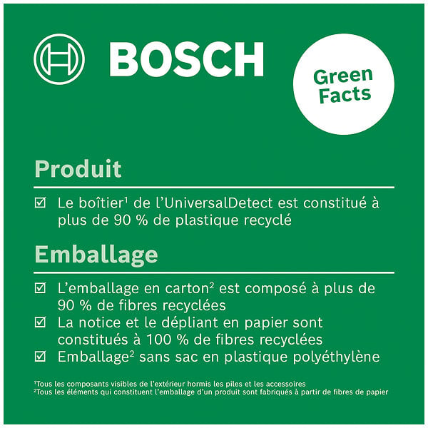 BOSCH - Détecteur de matériaux UniversalDetect - 100mm - large
