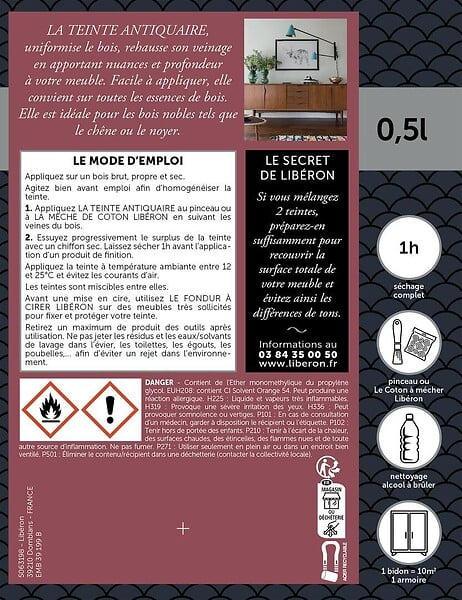 LIBERON - Teinte antiquaire bois durs - Palissandre - 0.5L - large
