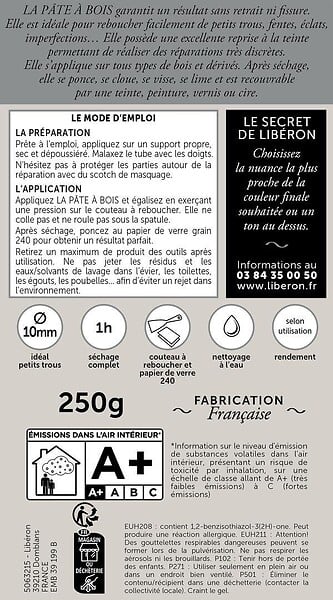 LIBERON - Pâte à bois Merisier Mat - 250g - large