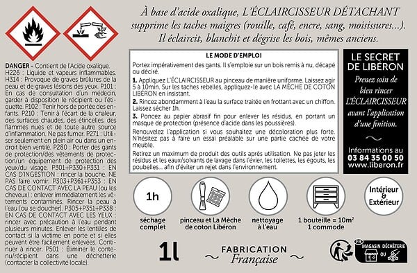 LIBERON - Éclaircisseur Détachant Bois Panamax - 1L - large