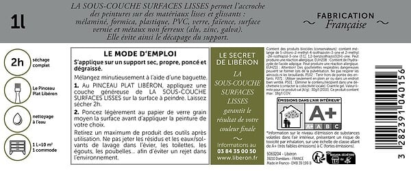 LIBERON - Sous-couche surfaces lisses - 0,25 L - large