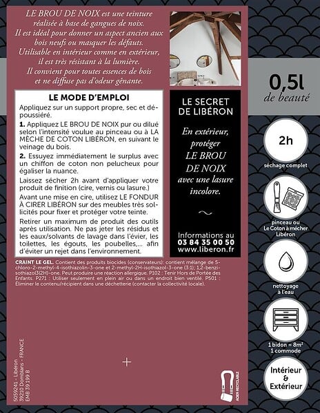 LIBERON - Brou de noix Bidon 0.5l - large