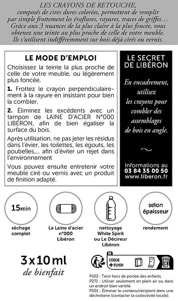 LIBERON - Crayon de retouche Chêne Blister 3x10ml - large