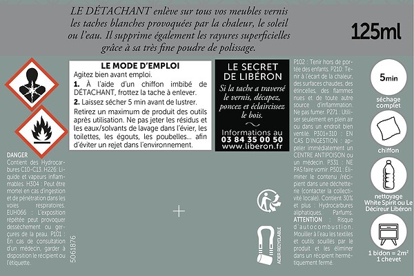 LIBERON - Detachant bois vernis Bidon 125ml - large