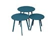 PROLOISIRS - Table basse de jardin Massaï ø 50 cm en acier époxy - bleu - vignette