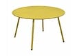 PROLOISIRS - Table basse de jardin ronde en acier Rio - moutarde Ø 70 cm - vignette