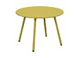 PROLOISIRS - Table basse de jardin ronde en acier Rio - moutarde Ø 50 cm - vignette