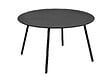 PROLOISIRS - Table basse de jardin ronde en acier Rio - graphite Ø 70 cm - vignette