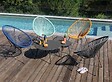 PROLOISIRS - Table basse de jardin ronde en acier Rio - graphite Ø 70 cm - vignette