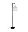 ATMOSPHERA - Lampadaire en métal Noir et abat-jour corde H 149.5 cm - vignette