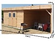 HABRITA - Abri de jardin bois Douglas Dinan - L.575xP.300xH.235cm - vignette