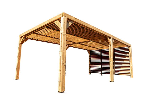 HABRITA - Pergola autoportante en bois THT - L.341xP.614cm - large