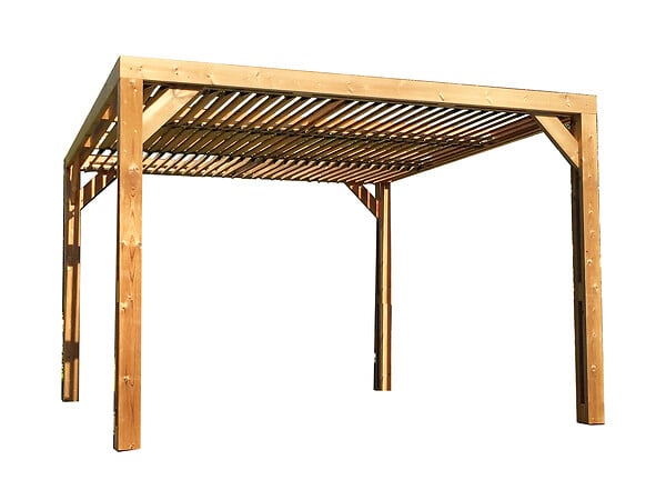 HABRITA - Pergola bois autoportante Thermauvent - L.341xP.313cm - large