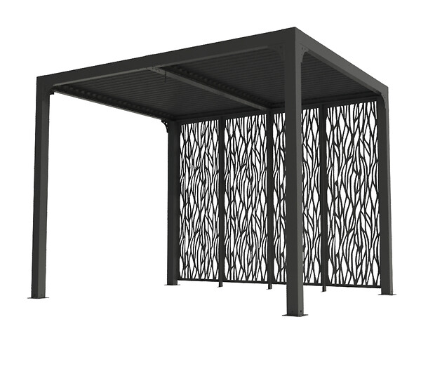 HABRITA - Pergola bioclimatique alu - L.300xl.240xH.235cm - large