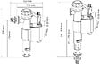 SOMATHERM FOR YOU - Robinet flotteur réversible pour alimentation WC - Raccord laiton M12/17 (3/8") - vignette