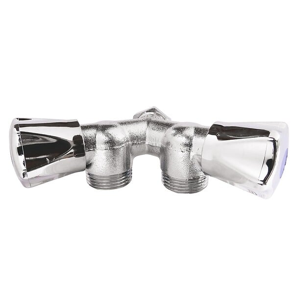 SOMATHERM FOR YOU - Robinet à clapet double sorties Y pour machine à laver - M1/2" - Sorties M3/4 - large