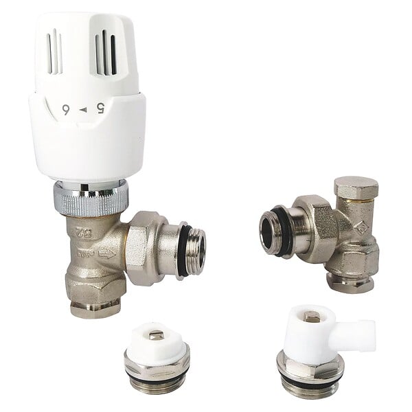 SOMATHERM FOR YOU - Kit radiateur robinet thermostatique equerre 15/21 - large