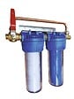 AQUAWATER - Filtre double avec cartouches de filtration anticalcaire anticorrosion 24 mois - vignette