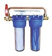 AQUAWATER - Filtre double avec cartouches de filtration anticalcaire anticorrosion 24 mois - vignette