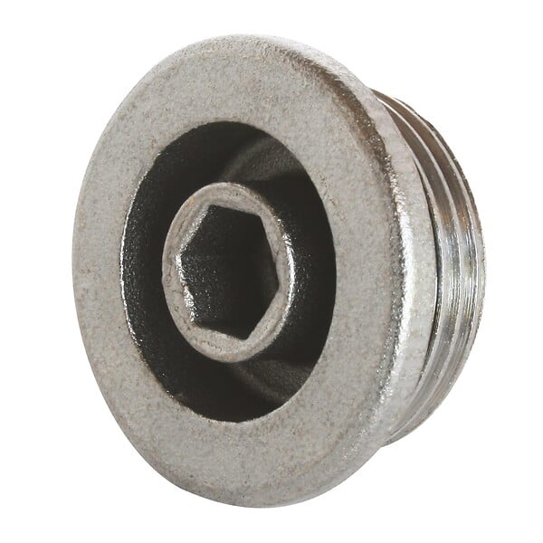 SOMATHERM FOR YOU - Bouchon de terminaison auto-étanche mâle 3/4"  laiton nickelé - large