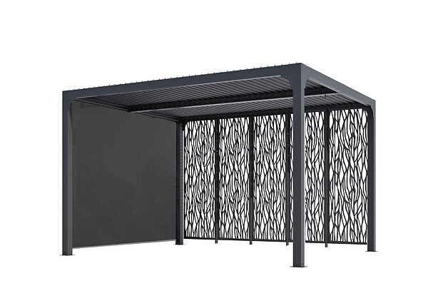 HABRITA - Pergola bioclimatique - Aluminium - 10.80m2 - large