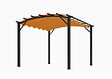 HABRITA - Pergola arche aluminium - Gris anthracite - L.330x259x340cm - vignette