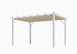 HABRITA - Pergola autoportante aluminium - Blanc - L.400xP.300xH.230cm - vignette