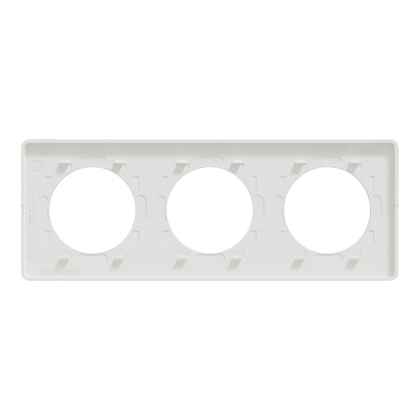 SCHNEIDER ELECTRIC - Plaque Odace Touch - Blanc brillant 3 postes entraxe 71mm - large