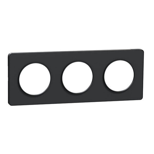 SCHNEIDER ELECTRIC - Plaque de finition Odace Touch anthracite 3 postes - large