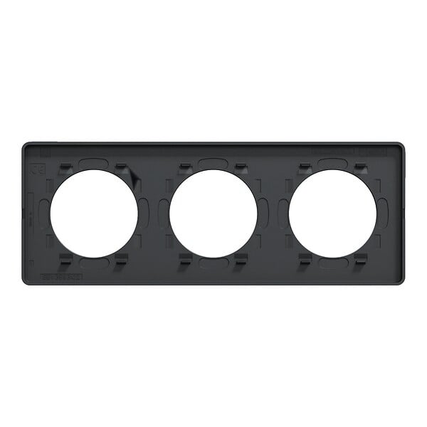 SCHNEIDER ELECTRIC - Plaque de finition Odace Touch anthracite 3 postes - large