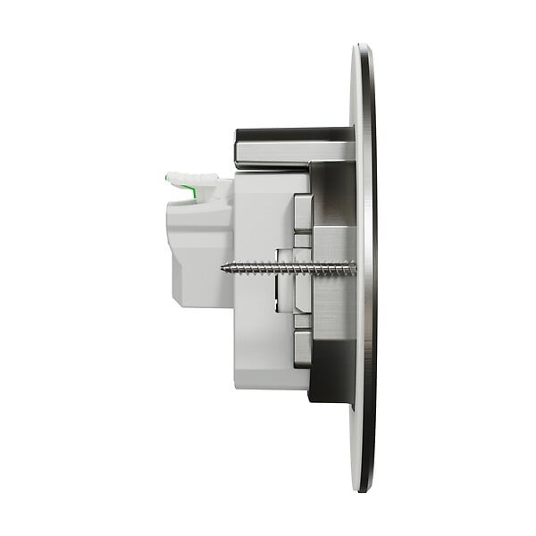 SCHNEIDER ELECTRIC - Unica System+ - Prise de sol XS IK08 IP44 - 2P+T - ronde métal - large