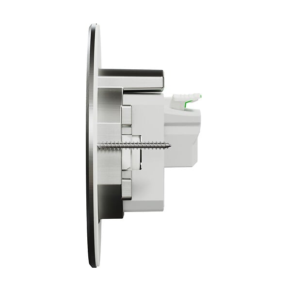 SCHNEIDER ELECTRIC - Unica System+ - Prise de sol XS IK08 IP44 - 2P+T - ronde métal - large