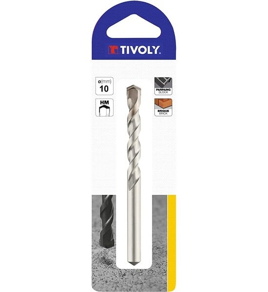 TIVOLY - Foret à béton carbure - 18mm - Queue cylindrique 160mm - large