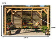HABRITA - Auvent Veneto en bois Douglas - L.360xH.217xP.340cm - vignette