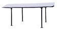 HABRITA - Bâche pour carport - Toit demi rond - Aluminium - Gris anthracite - vignette