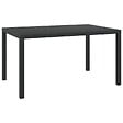 VIDAXL - vidaXL Table de jardin noir 150 x 90 x 74 cm Aluminium et WPC - vignette