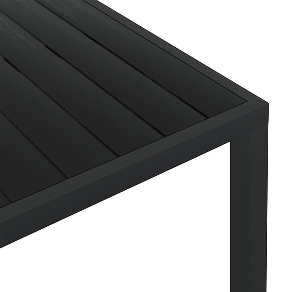 VIDAXL - vidaXL Table de jardin noir 150 x 90 x 74 cm Aluminium et WPC - large