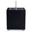 OVIALA - Meuble évier 2 portes pour cuisine extérieure noir - vignette