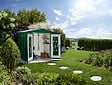 BIOHORT - Abri de jardin Europa T3 - Métal -  Vert foncé - 3,3m2 - vignette