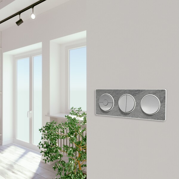SCHNEIDER ELECTRIC - Odace, Bouton poussoir Aluminium, 10 A, à vis - large