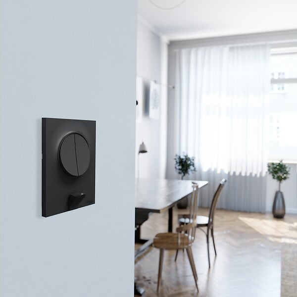 SCHNEIDER ELECTRIC - Double va-et-vient plastique Odace Anthracite 10 AX - large