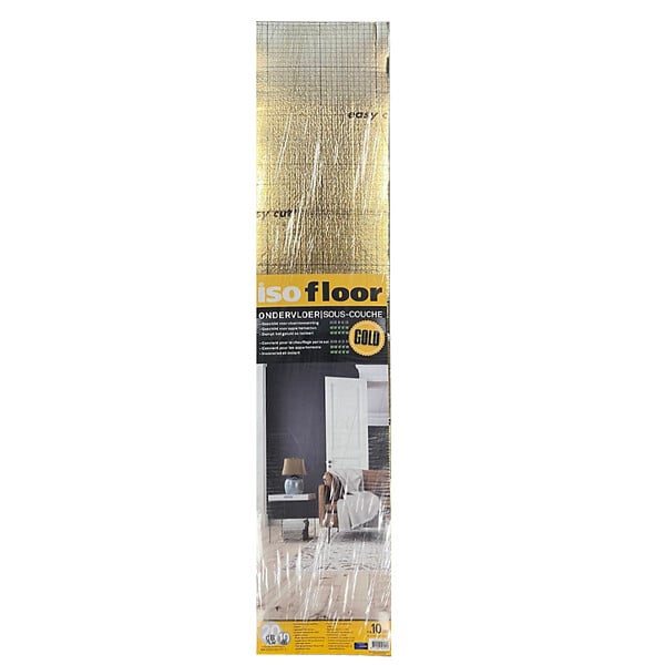 FORESTEA - Souscouche parquet ISOFLOOR film alu ép 3 mm acoustique 10 m2 8.5m x 1.2m - large