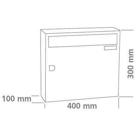 DECAYEUX - Boite à  lettres Commerciale 2 serrure à  cylindre laqué marron 400X300mm - DECAYEUX â€“ 213247 - large