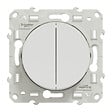 SCHNEIDER ELECTRIC - Double va-et-vient plastique Odace Blanc - vignette