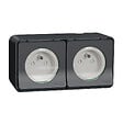 SCHNEIDER ELECTRIC - Mureva Styl-Double prise de courant 2P+T - Anthracite - vignette
