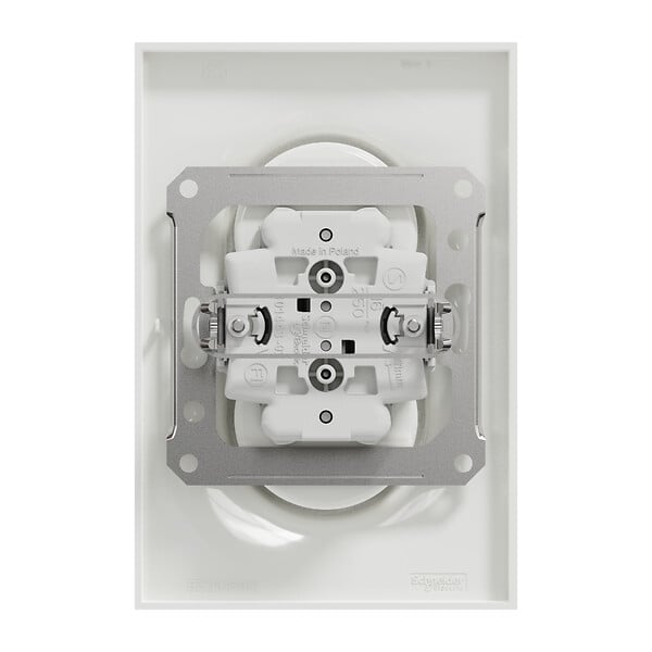 SCHNEIDER ELECTRIC - Prise de courant 2P+T double Odace  - Blanc - large